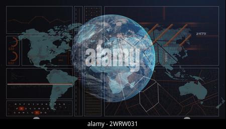 Image du traitement des données dans le monde entier Banque D'Images