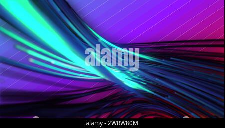 Image d'un réseau de brins de fibre optique sur fond de gradient Banque D'Images