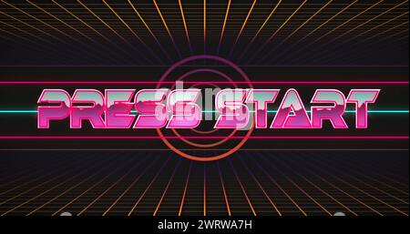 Illustration du texte de démarrage de la presse sur les formes Banque D'Images