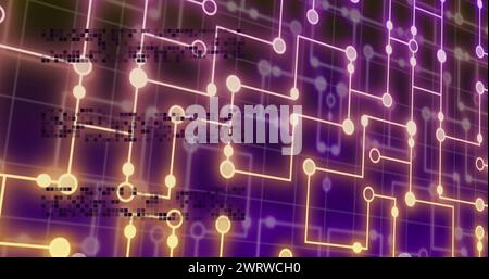 Illustration du traitement des données sur la carte électronique de l'ordinateur Banque D'Images