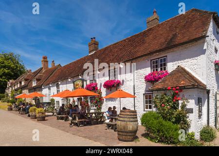 Angleterre, East Sussex, Eastbourne, East Dean, The Tiger Inn Pub Banque D'Images