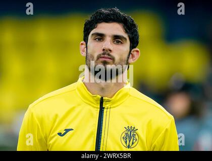Villarreal, Espagne. 14 mars 2024. Gonzalo Guedes de Villarreal CF lors du match de l'UEFA Europa League, Round of 16, deuxième manche, entre Villarreal CF et l'Olympique Marseille a joué au stade la Ceramica le 14 mars 2024 à Villarreal, Espagne. (Photo de Sergio Ruiz/PRESSINPHOTO) crédit : AGENCE SPORTIVE PRESSINPHOTO/Alamy Live News Banque D'Images