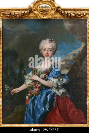 Louis-Michel van Loo, (Toulon, 1707 - Paris, 1771), María Antonia Fernanda de Borbón, Infante d'Espagne, vers 1737, Musée des Beaux-Arts, Museo Bellas AR Banque D'Images