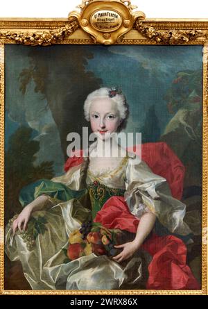 Louis-Michel van Loo, (Toulon, 1707 - Paris, 1771), María Teresa de Borbón, Infante d'Espagne, vers 1737, Musée des Beaux-Arts, Museo Bellas Artes, Ovied Banque D'Images