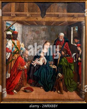 Fernando Gallego, (Salamanque, documenté, c. 1468-1507), Adoration des trois Sages (retable d'Arcenillas), c. 1490-1500, Musée des Beaux-Arts, Muse Banque D'Images