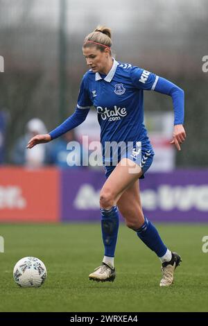 Everton FC contre Chelsea FC Womens FA Cup Walton Hall Park Stadium LIVERPOOL ANGLETERRE 10 mars 2024 Justine Vanaevermaet d'Evertonpendant le match de FA Cup féminin entre Everton FC et Chelsea FC au Walton Hall Park Stadium Liverpool le 10 mars 2024 à Birkenhead, Angleterre. Photo Alan Edwards Banque D'Images