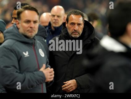 Le manager de l'Ajax, John van 't Schip, devance la 16e manche de l'UEFA Europa Conference League à Villa Park, Birmingham. Date de la photo : jeudi 14 mars 2024. Banque D'Images