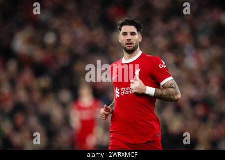 LIVERPOOL, Royaume-Uni - 14 mars 2024 : Dominik Szoboszlai de Liverpool lors du match de la 16e manche de l'UEFA Europa League entre le Liverpool FC et le Sparta Prague au stade Anfield (crédit : Craig Mercer/ Alamy Live News) Banque D'Images