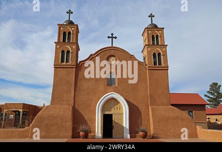 Église San Miguel - Socorro, Nouveau-Mexique Banque D'Images