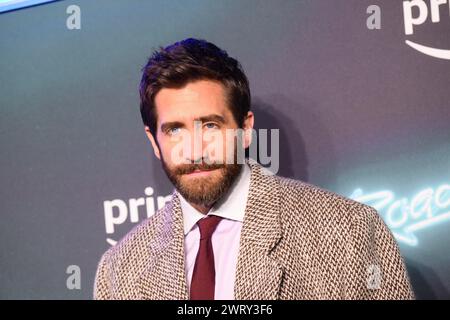 Londres, Royaume-Uni. 14 mars 2024. Jake Gyllenhaal assiste à une projection pour Road House au Curzon Mayfair, Londres. Le crédit photo devrait se lire : Matt Crossick/Alamy Live News Banque D'Images