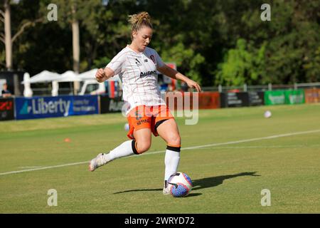 Brisbane, Australie, 9 mars 2024 : Jenna McCormick (5 Brisbane) en action lors du match de Liberty A League entre Brisbane Roar et Central Coast Mariners FC au Ballymore Stadium (Promediapix/SPP) crédit : SPP Sport Press photo. /Alamy Live News Banque D'Images