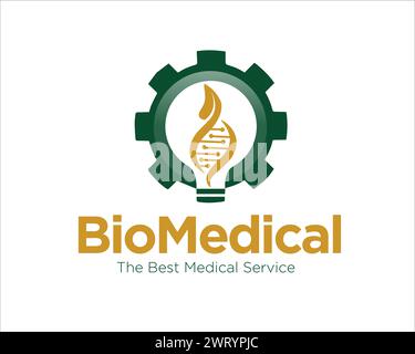 designs créatifs de logo médical bio pour la recherche en laboratoire et en santé Illustration de Vecteur