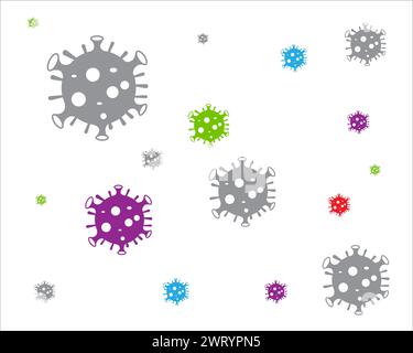 diffuser des conceptions de logo de virus pour le logo de service de soins de protection médicale Illustration de Vecteur