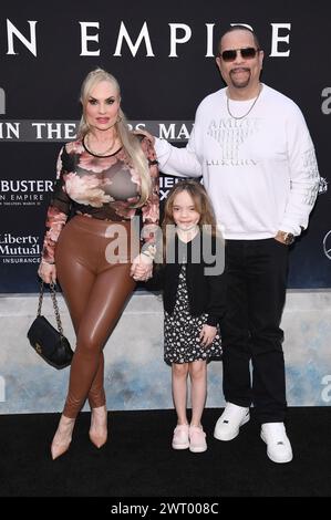 New York, États-Unis. 14 mars 2024. Coco Austin, Chanel Nicole et Ice-T assistent à la première de Ghostbusters : Frozen Empire au AMC Lincoln Square Theater, New York, NY, le 14 mars 2024. (Photo par Anthony Behar/Sipa USA) crédit : Sipa USA/Alamy Live News Banque D'Images