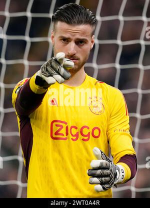 Birmingham, Royaume-Uni. 14 mars 2024. Diant Ramaj de l'Ajax lors du match de l'UEFA Europa Conference League Round of 16 à Villa Park, Birmingham. Le crédit photo devrait se lire : Andrew Yates/Sportimage crédit : Sportimage Ltd/Alamy Live News Banque D'Images