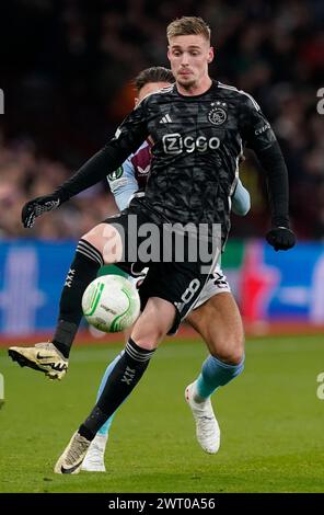 Birmingham, Royaume-Uni. 14 mars 2024. Kenneth Taylor de l'Ajax lors du match de l'UEFA Europa Conference League Round of 16 à Villa Park, Birmingham. Le crédit photo devrait se lire : Andrew Yates/Sportimage crédit : Sportimage Ltd/Alamy Live News Banque D'Images