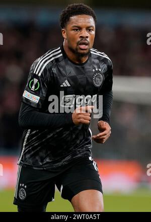 Birmingham, Royaume-Uni. 14 mars 2024. Chuba Akpom de l'Ajax lors du match de l'UEFA Europa Conference League Round of 16 à Villa Park, Birmingham. Le crédit photo devrait se lire : Andrew Yates/Sportimage crédit : Sportimage Ltd/Alamy Live News Banque D'Images