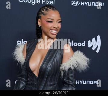 Beverly Hills, États-Unis. 14 mars 2024. Chloe assiste à la 35e cérémonie annuelle des GLADD Media Awards au Beverly Hilton Hotel à Beverly Hills, Californie, le jeudi 14 mars 2024. Photo de Jim Ruymen/UPI crédit : UPI/Alamy Live News Banque D'Images