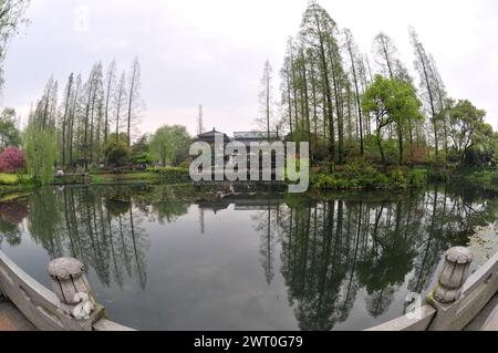 XI Hu, lac ouest Hanzhou, Zhejiang, Chine Banque D'Images