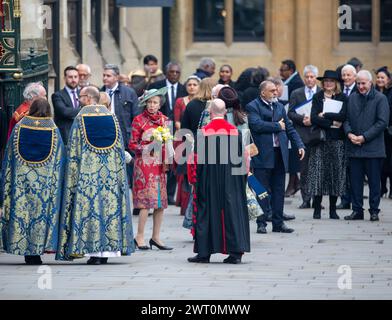 Londres, Royaume-Uni. 11th Mar, 2024.Princess Anne arrive pour le Commonwealth Day Service à l'abbaye de Westminster qui a lieu depuis 1972 et célèbre Banque D'Images