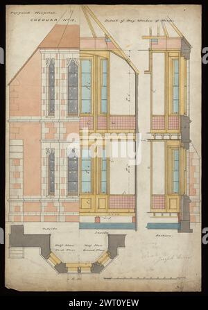 Prog Maison de Michael, Cheddar Axbridge, Somerset, 1878-1882, divers plans, élévations, et sections . Butterfield, William 1878-1882 Une sélection largement représentative de dessins pour la construction et la fabrication de dessins, représentant les différents types de commissions reçues par Butterfield et illustrant son travail dans la promotion du renouveau gothique. Sont également inclus des estimations ainsi que des dessins de référence (dessins mesurés) de bâtiments non conçus par Butterfield. William Butterfield (1814-1900) était un architecte britannique connu pour le style gothique renaissance qu'il défend. Il a étudié avec E. L. Blackburne an Banque D'Images