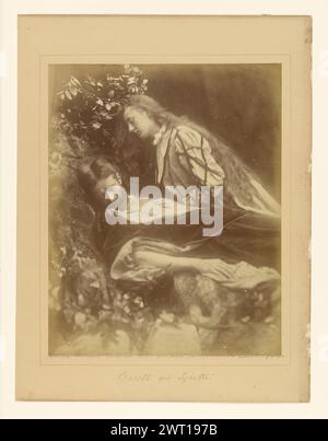 Gareth et Lynette. Julia Margaret Cameron, photographe (britannique, née en Inde, 1815 - 1879) 1874 inscription : titrée et inscrite sur le recto à l'encre : 'de la vie photographie enregistrée Copyright' et 'I d'eau douce de W.' Banque D'Images