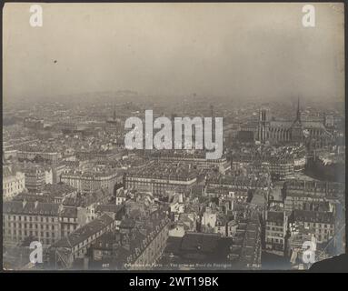 Panorama de Paris - vue prise au Nord du Panthéon. Neurdein Frères, photographe (français, fondée en 1860, dissoute en 1918) environ 1890–1910 vue panoramique de Paris, vue d'en haut. (Verso, impression) en haut à gauche, crayon : 'J-3.[souligné]' ; en bas à droite, crayon : '10[illeg]'; Banque D'Images