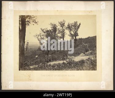 La crête de Mission Ridge. George N. Barnard, photographe (américain, 1819 - 1902) négatif vers 1865, tirage 1866 Banque D'Images