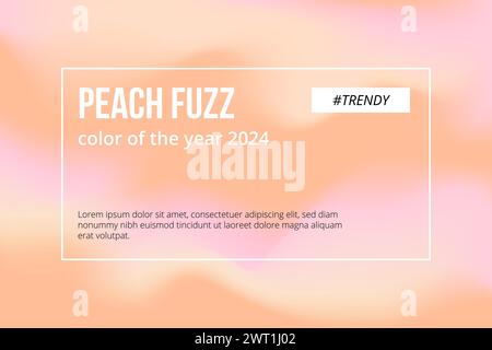Fond de fuzz pêche. Couleur tendance de l'année 2024. Illustration vectorielle Illustration de Vecteur