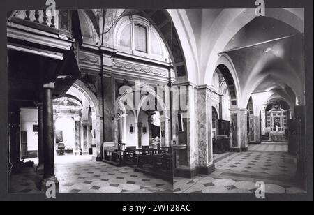 Lazio Rieti Magliano Sabina Cathédrale 4. Hutzel, Max 1960-1990 vues extérieures de la façade (XVIIIe siècle) et des portails (XVe siècle). Vues de l'intérieur restauré : fresques en abside du couronnement de la Vierge, Annonciation et la naissance et la mort du fils d'Uliano, noble de Magliano ; fresques décoratives au plafond ; retables et autels en marbre. Trésor : chasuble de brocart d'argent et d'or décoré de saints (XVIIIe siècle), portraits d'évêques (XVe-XVIIe siècle). Photographe et érudit d'origine allemande Max Hutzel (1911-1988) photographié en Italie du début des années 1960 jusqu'à sa mort. La Re Banque D'Images