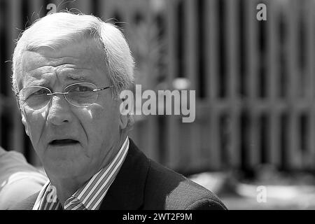 L'entraîneur de football italien Marcello Lippi, lors d'un événement sportif à Naples Banque D'Images