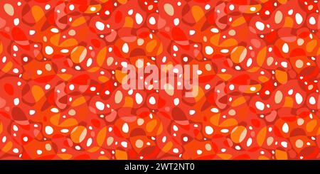 Trendy Amanita Muscaria inspiré Seamless Flat abstrait Geometric Vector illustration fond Illustration de Vecteur