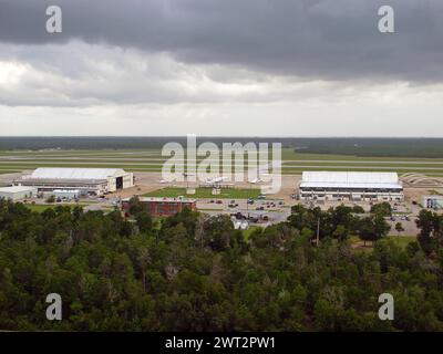 Pensacola, Floride, États-Unis - 10 août 2012 : base aérienne navale de Pensacola aérodrome et avions militaires. Banque D'Images