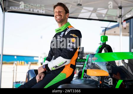 Sebring, Floride, États-Unis. 26 février 2024. ROMAIN GROSJEAN (77) de Genève, Suisse participe au Sebring Open test au Sebring International Raceway de Sebring, en Floride. (Crédit image : © Colin Mayr Grindstone Media Grou/ASP) USAGE ÉDITORIAL SEULEMENT! Non destiné à UN USAGE commercial ! Banque D'Images