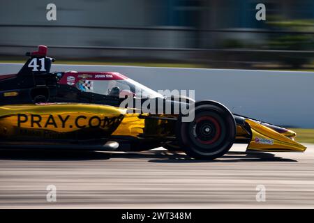 Sebring, Floride, États-Unis. 26 février 2024. STING RAY ROBB (41) de Payette, Idaho, participe au Sebring Open test au Sebring International Raceway à Sebring, en Floride. (Crédit image : © Colin Mayr Grindstone Media Grou/ASP) USAGE ÉDITORIAL SEULEMENT! Non destiné à UN USAGE commercial ! Banque D'Images