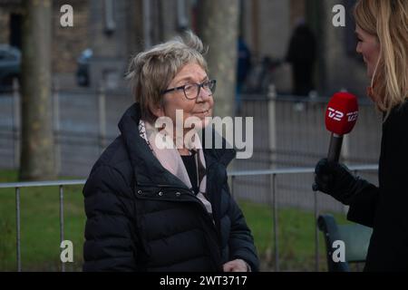 Marianne JELVED, ancienne membre du Folketing du Parti social-libéral, arrive pour les funérailles de Lise Noergaard de l'église Saint-Paul de Copenhague, samedi 14 janvier 2023 Copenhague Sankt Pauls Kirke Danemark Copyright : xKristianxTuxenxLadegaardxBergx IMG 2857 Banque D'Images