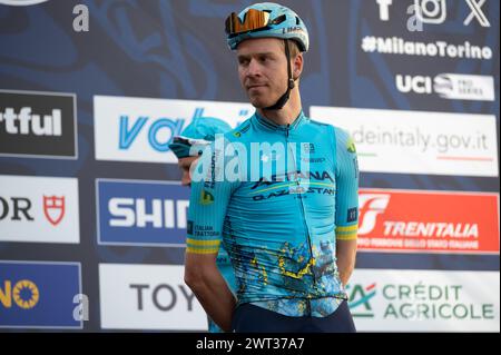 Turin, Italie. 13 mars 2024. Bol CEES, Astana Qazaqstan Team pendant Milano-Torino, course de Street Cycling à Turin, Italie, 13 mars 2024 crédit : Agence photo indépendante/Alamy Live News Banque D'Images