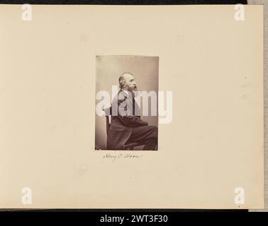 Henry C. Moore. Peut-être Charles de Rham, photographe (américain, 1822 - 1909) ou inconnu, photographe vers 1860–1865 Portrait d'un homme barbu plus âgé assis sur une chaise. Il est orienté vers la droite et vu de profil. (Recto, monture) en bas au centre, encre noire : 'Henry C. Moore' ; (verso, monture) en bas à gauche, crayon : 'A24.51'; Banque D'Images