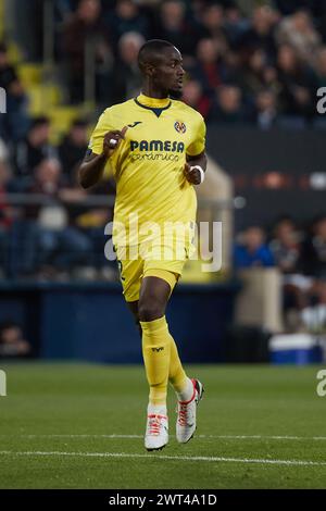 VILLARREAL, ESPAGNE - 14 MARS : Eric Bailly de Villarreal CF en action lors de la manche 2023/24 de l'UEFA Europa League entre Villarreal CF et l'Olympique Marseille à l'Estadio de la Ceramica le 14 mars 2024 à Villarreal, Espagne. (Photo de Jose Torres/photo Players images) crédit : Francisco Macia/Alamy Live News Banque D'Images