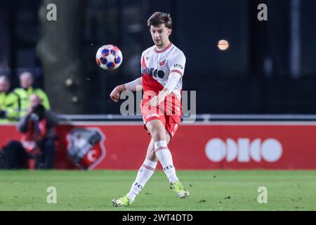 Utrecht, pays-Bas. 15 mars 2024. UTRECHT, 15-03-2024, Zoudenbalch, Keuken Kampioen Divisie, football néerlandais, saison 2023/2024, pendant le match Jong Utrecht - Emmen, Jong FC Utrecht joueur Wessel Kooy crédit : Pro Shots/Alamy Live News Banque D'Images