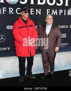 New York, États-Unis. 14 mars 2024. Dan Aykroyd et Patton Oswalt présents à la première de 'Ghostbusters : Frozen Empire' New York qui s'est tenue à l'AMC Lincoln Square le 14 mars 2024 à New York City, NY © Steven Bergman/AFF-USA.COM crédit : AFF/Alamy Live News Banque D'Images