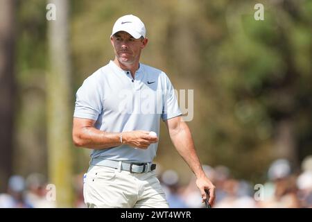 Ponte Vedra, Floride, États-Unis. 15 mars 2024. Rory McIlroy sur le 5e green lors de la deuxième manche DU Championnat DES JOUEURS à TPC Sawgrass à Ponte Vedra, FL. Gray Siegel/CSM/Alamy Live News Banque D'Images