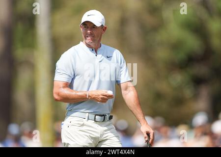 Ponte Vedra, Floride, États-Unis. 15 mars 2024. Rory McIlroy sur le 5e green lors de la deuxième manche DU Championnat DES JOUEURS à TPC Sawgrass à Ponte Vedra, FL. Gray Siegel/CSM/Alamy Live News Banque D'Images