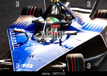 18 DARUVALA Jehan (ind), Maserati MSG Racing, Maserati Tipo Folgore, action lors de l'ePrix de Sao Paulo 2024, 3ème rencontre du Championnat du monde ABB FIA Formula E 2023-24, sur le circuit de rue de Sao Paulo du 24 au 26 mars 2024 à Sao Paulo, Brésil - photo Joao Filipe / DPPI Banque D'Images