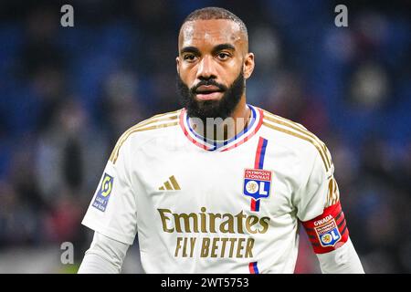 Decines Charpieu, France. 16 février 2024. Alexandre LACAZETTE de Lyon lors du match de football de Ligue 1 entre l'Olympique Lyonnais (Lyon) et l'OGC Nice le 16 février 2024 au stade Groupama de Decines-Charpieu près de Lyon - photo Matthieu Mirville/DPPI crédit : DPPI Media/Alamy Live News Banque D'Images