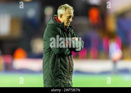 Cardiff, Royaume-Uni. 15 mars 2024. Rob Howley, entraîneur adjoint de l'équipe masculine senior du pays de Galles regarde pendant l'échauffement avant-match lors du match du championnat U20 six Nations 2024, pays de Galles U20 v Italie U20 au Cardiff Arms Park à Cardiff le vendredi 15 mars 2024. photo par Dan Minto/Andrew Orchard photographie sportive/ Alamy Live News crédit : Andrew Orchard photographie sportive/Alamy Live News Banque D'Images