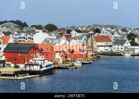 HAUGESUND, mer du Nord dans le comté de Rogaland, Åkrafjord, Norvège Banque D'Images