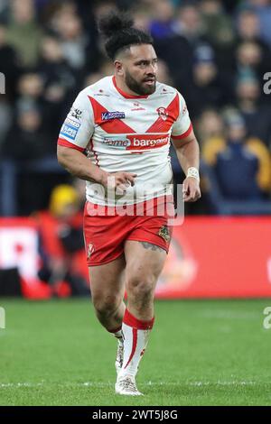 Leeds, Royaume-Uni. 16 mars 2024. Konrad Hurrell de préparé Helens lors du match de la Betfred Super League Round 5 Leeds Rhinos vs St Helens au Headingley Stadium, Leeds, Royaume-Uni, le 15 mars 2024 (photo par Alfie Cosgrove/News images) à Leeds, Royaume-Uni le 16/03/2024. (Photo par Alfie Cosgrove/News images/SIPA USA) crédit : SIPA USA/Alamy Live News Banque D'Images