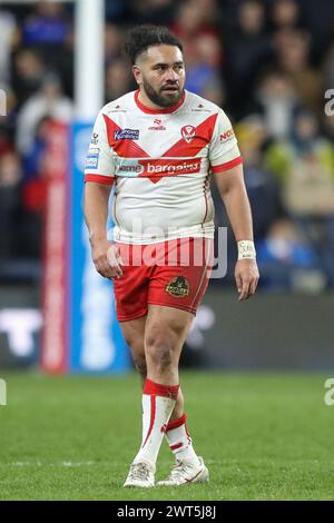 Leeds, Royaume-Uni. 16 mars 2024. Konrad Hurrell de préparé Helens lors du match de la Betfred Super League Round 5 Leeds Rhinos vs St Helens au Headingley Stadium, Leeds, Royaume-Uni, le 15 mars 2024 (photo par Alfie Cosgrove/News images) à Leeds, Royaume-Uni le 16/03/2024. (Photo par Alfie Cosgrove/News images/SIPA USA) crédit : SIPA USA/Alamy Live News Banque D'Images