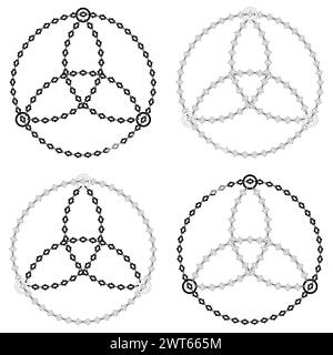 Symbole Triqueta formé de chaînes Illustration de Vecteur